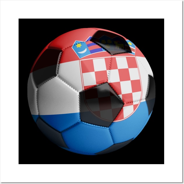 Croatia Flag Soccer Ball Wall Art by reapolo